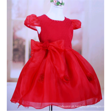 criança upscale flor menina vestido de princesa vestido rosa flor vestido de natal tutu